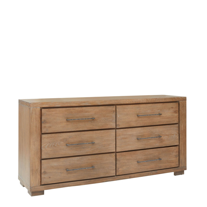 Dick Idol Collection Driftwood Transitional 6Drawer Horizontal Dresser